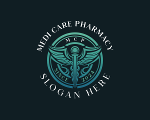 Laboratory Caduceus Medical logo design