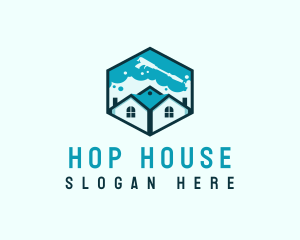 House Roof Cleaning  logo design