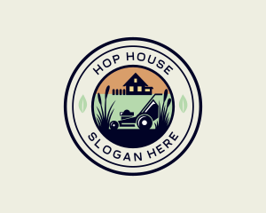 Lawn Care House Garden logo design