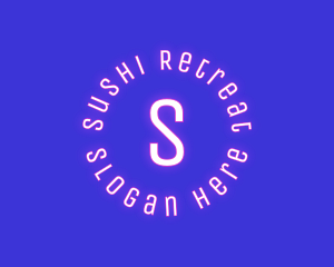 Round Retro Neon logo design