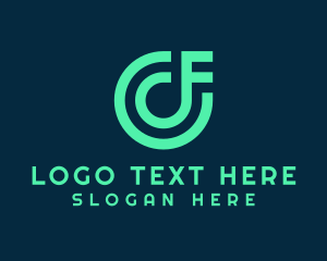 Gaming Monogram Letter CF logo