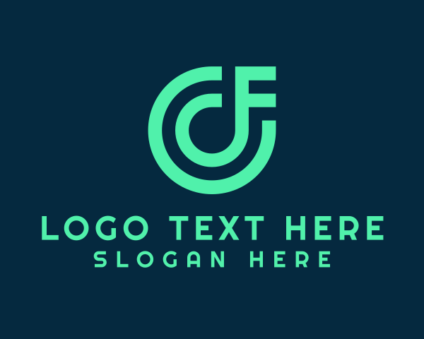 Letter Cf logo example 4