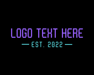 Neon Cyber Wordmark logo