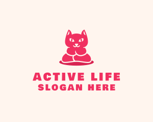 Yoga Cat Guru logo design