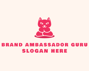 Yoga Cat Guru logo design