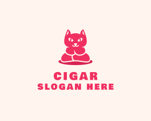 Yoga Cat Guru logo design