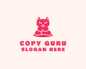 Yoga Cat Guru logo design