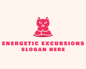 Yoga Cat Guru logo design