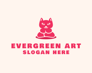 Yoga Cat Guru logo design