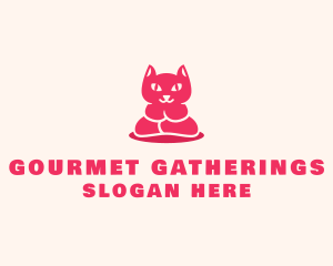 Yoga Cat Guru logo design