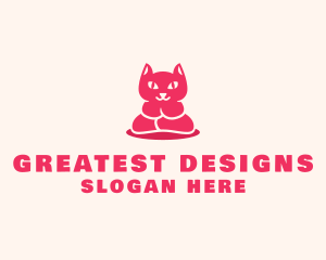 Yoga Cat Guru logo design