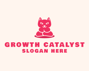 Yoga Cat Guru logo design