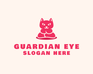 Yoga Cat Guru logo design