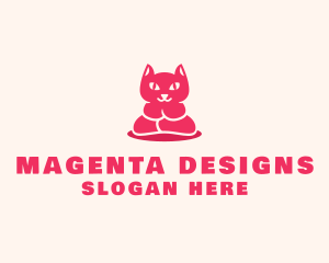 Yoga Cat Guru logo design