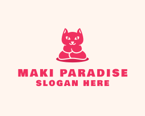 Yoga Cat Guru logo design