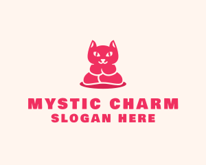 Yoga Cat Guru logo design