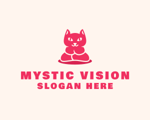 Yoga Cat Guru logo design