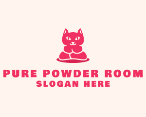 Yoga Cat Guru logo design