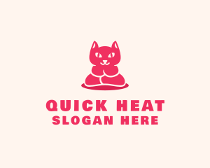 Yoga Cat Guru logo design