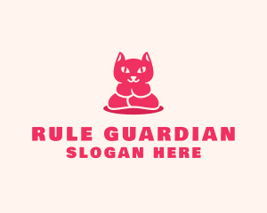 Yoga Cat Guru logo design