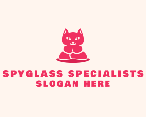 Yoga Cat Guru logo design