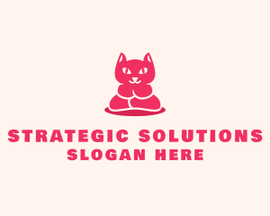 Yoga Cat Guru logo design