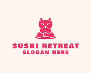 Yoga Cat Guru logo design