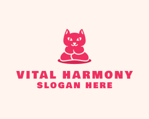 Yoga Cat Guru logo design