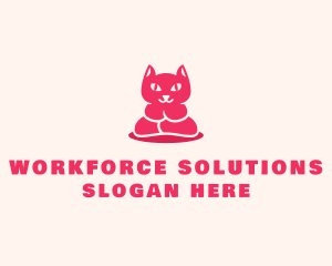 Yoga Cat Guru logo design