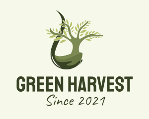 Green Tree Droplet  logo design