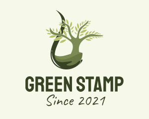 Green Tree Droplet  logo design