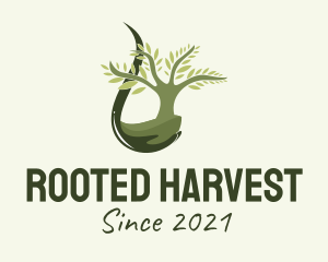 Green Tree Droplet  logo design