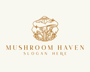 Healing Magic Mushroom logo design