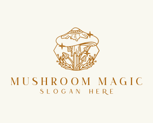 Healing Magic Mushroom logo design