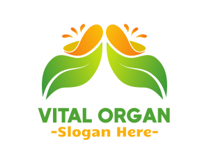 Organic Juice Leaf logo design