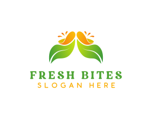 Organic Juice Leaf logo design