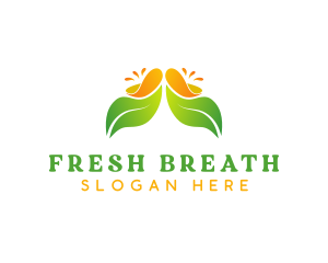 Organic Juice Leaf logo design