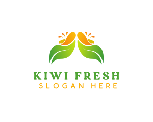 Organic Juice Leaf logo design