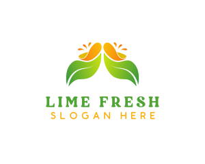 Organic Juice Leaf logo design