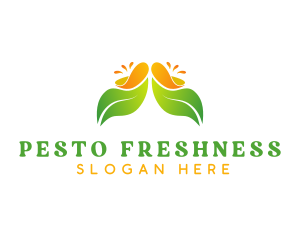 Organic Juice Leaf logo design