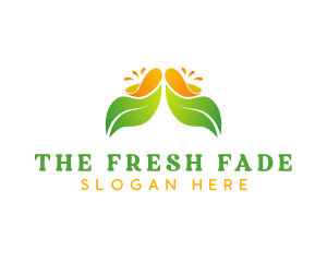 Organic Juice Leaf logo design