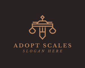 Law Firm Sword Justice Scale logo design