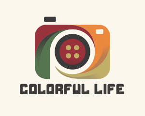 Colorful Camera Button logo design