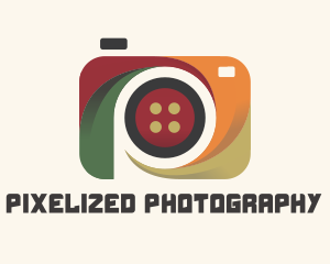 Colorful Camera Button logo design