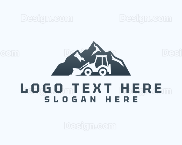 Mountain Digger Construction Logo