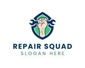 Handyman Repair Wrench Maintenance logo design