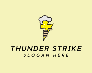 Beer Thunder Bolt  logo design