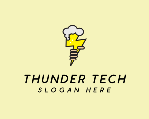 Beer Thunder Bolt  logo design