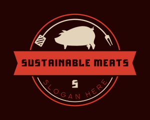 Pork Meat Barbecue logo