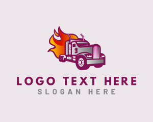 Flaming Truck Courier logo